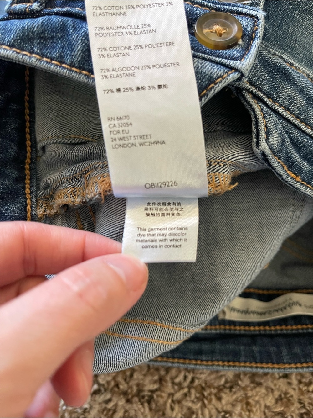 Anthropologie Pilcro High Rise Denim Legging Slim Jeans Button Fly Size 27 Blue - Picture 14 of 16